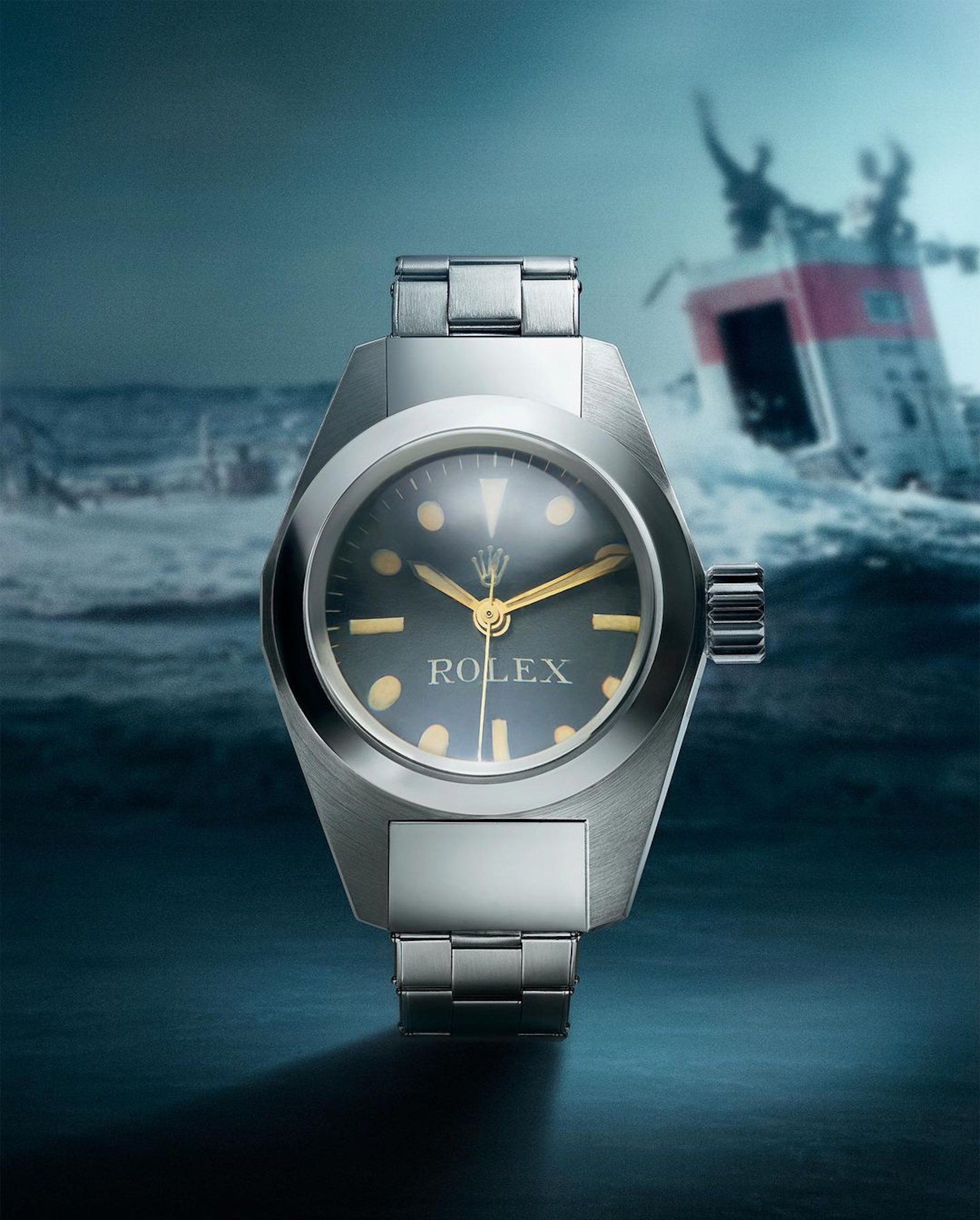 1960年生产的Rolex Deep Sea Special概念表可抵受10,916米水压，远远超过当时市售防水性能顶多200、300米的潜水表。 （IG@rolex）