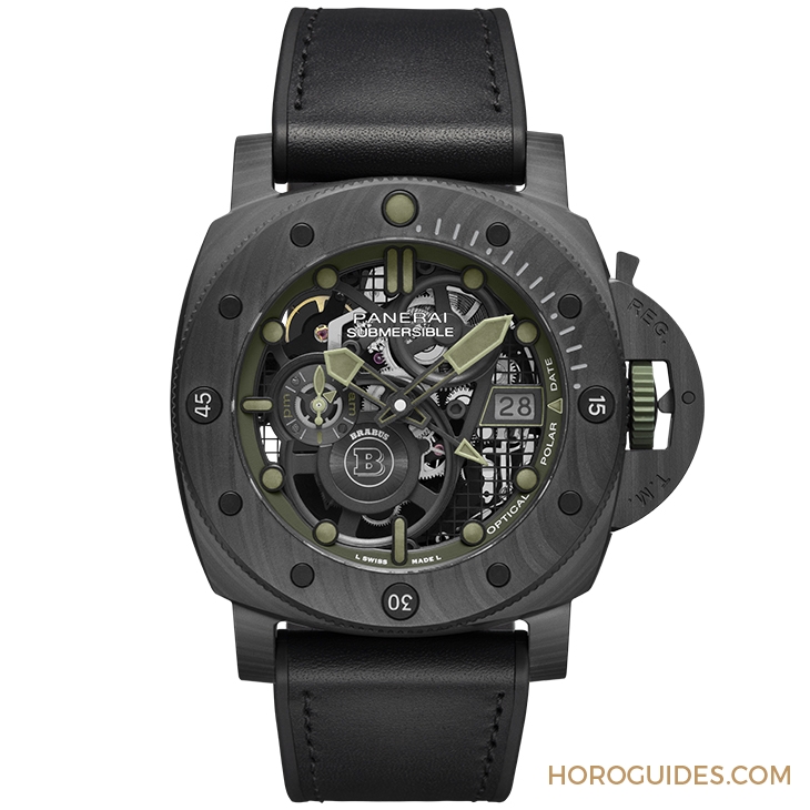 OFFICINE PANERAI - Panerai x Brabus联名腕表第三发！ Panerai Submersible S BRABUS Verde Militare Edition专业潜水腕表-PAM01283