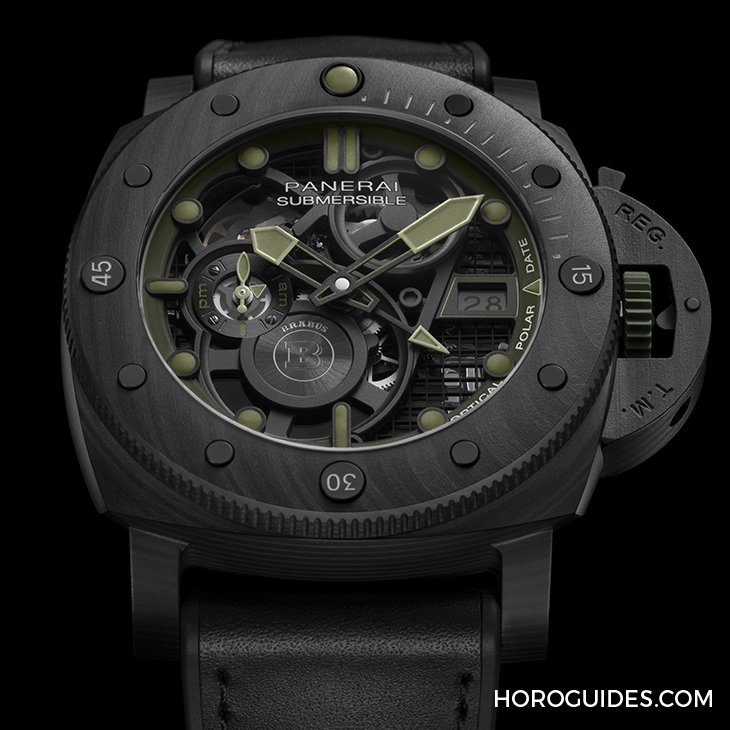 OFFICINE PANERAI - Panerai x Brabus联名腕表第三发！ Panerai Submersible S BRABUS Verde Militare Edition专业潜水腕表-PAM01283